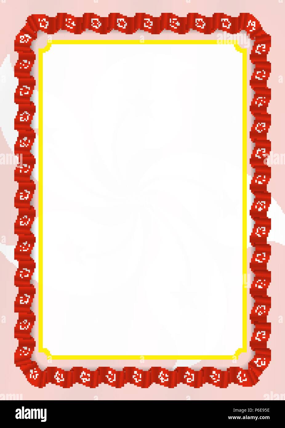 Frame and border of ribbon with Hong Kong flag, template elements for your  certificate and diploma. Vector Stock Vector Image & Art - Alamy