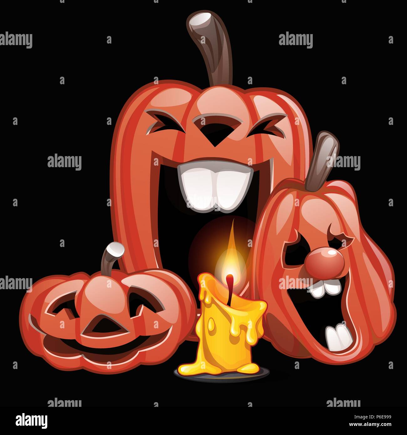 Halloween Jon Jon- 3 Smiling Pumpkins