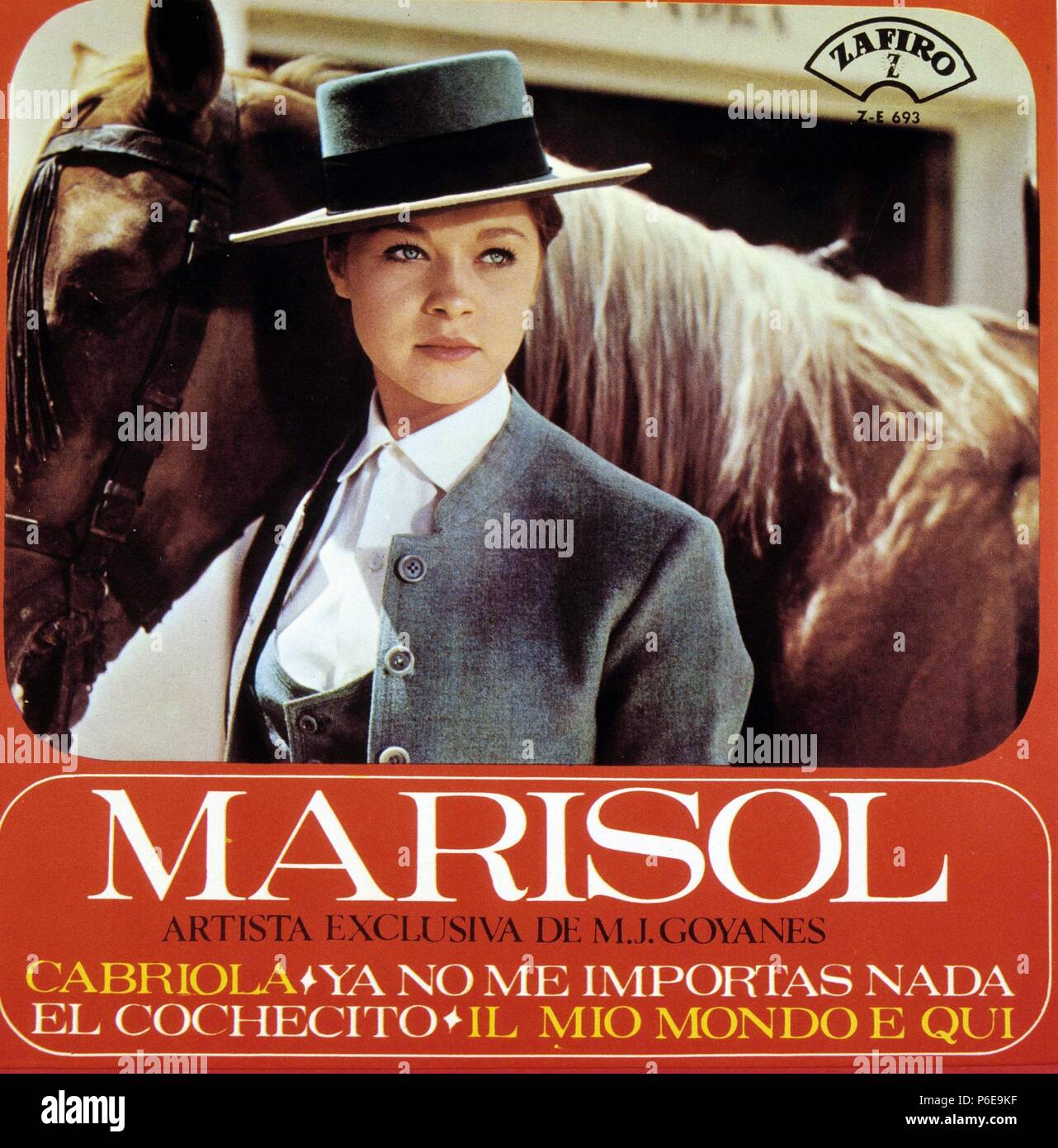 MARISOL. PEPA FLORES. PORTADA DE DISCO ZAFIRO. Stock Photo