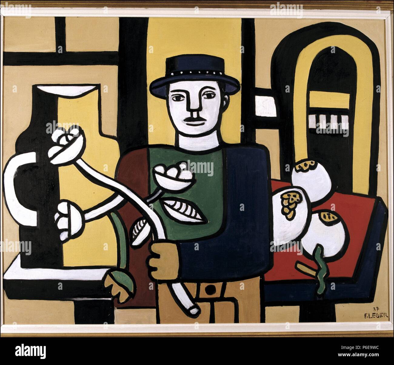 LEGER, FERNANDO. PINTOR FRANCES. 1881-1955. " EL HOMBREDEL SOMBRERO