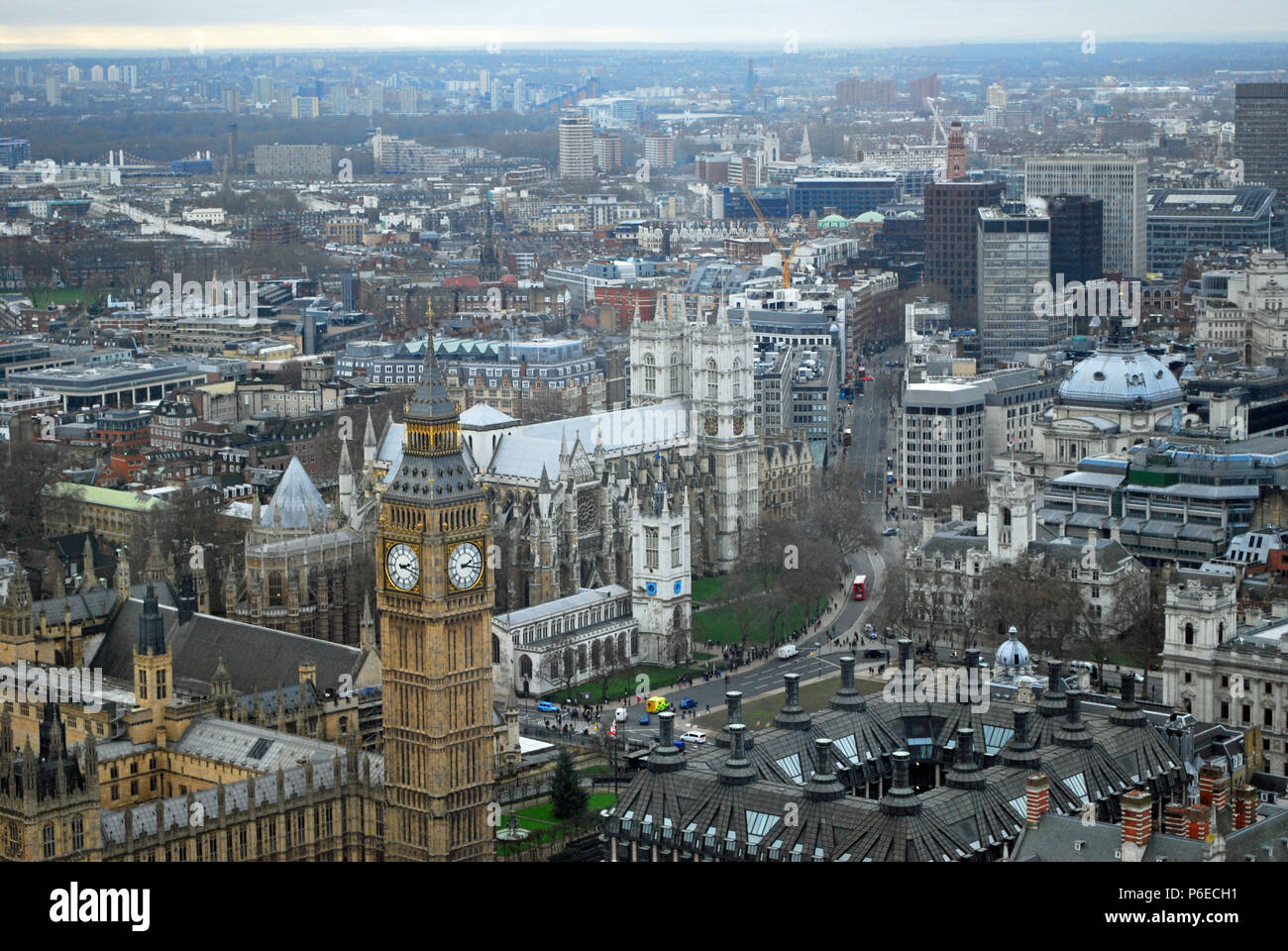 Big Ben from London Eye Stock Photo