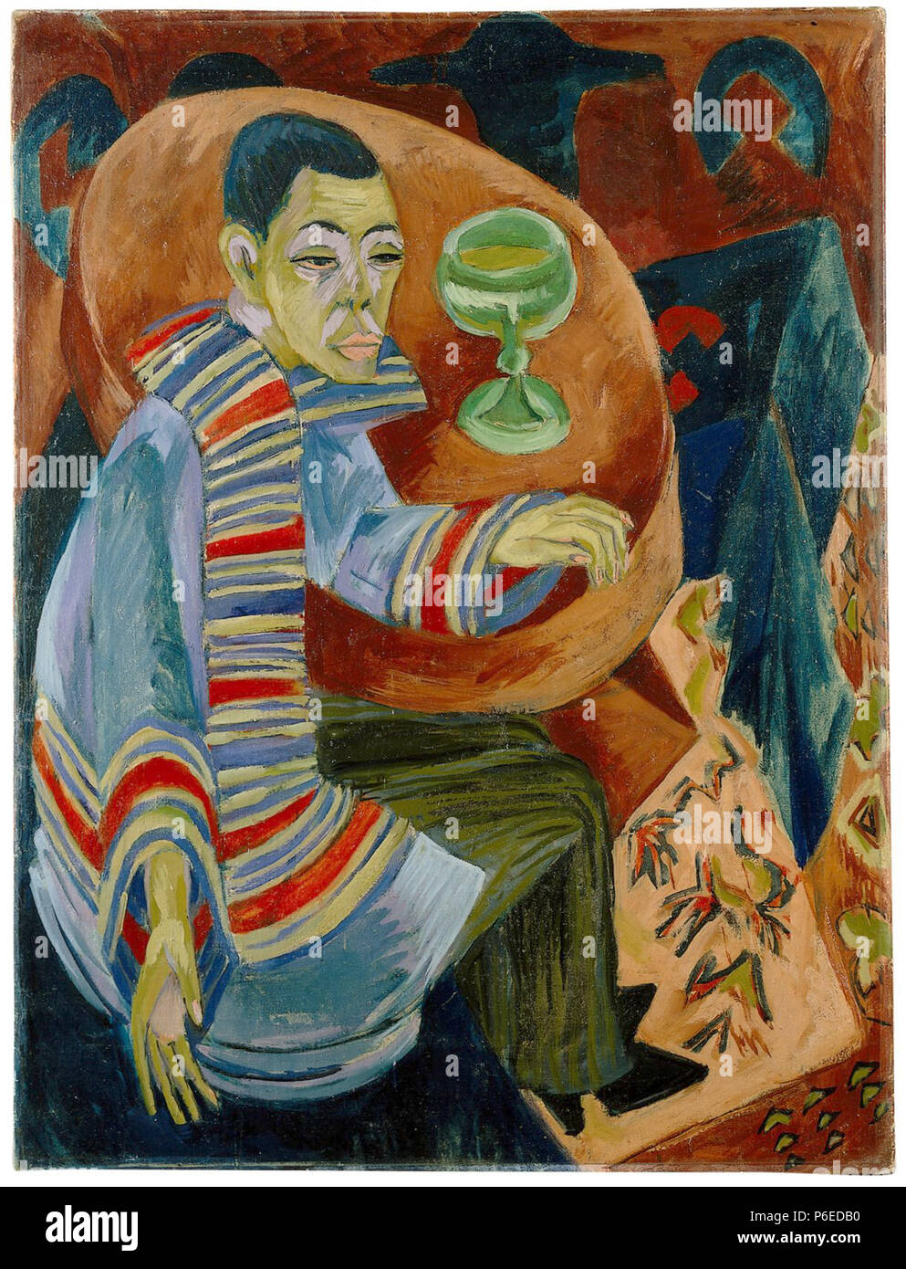 Deutsch Der Trinker Selbstbildnis Ernst Ludwig Kirchner 1914 1915 Material Technik Ol Auf Leinwand 1914 1915 50 Gm1667 Ernst Ludwig Kirchner Der Trinker Selbstbildnis Stock Photo Alamy