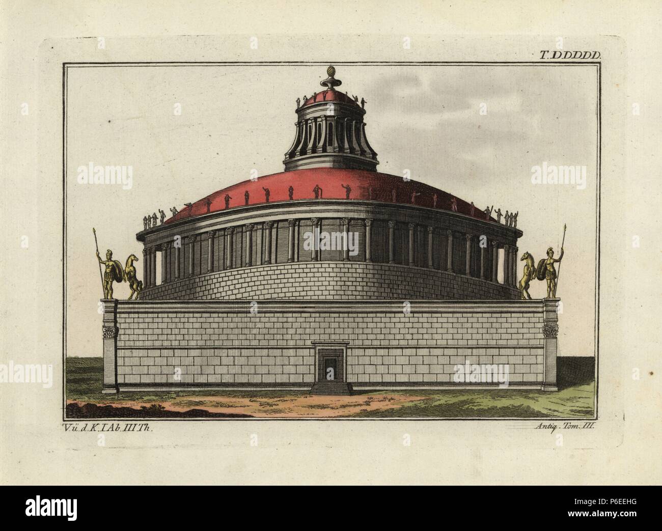 Hadrian's tomb, now the Castel Sant'Angelo, Rome. Handcoloured ...
