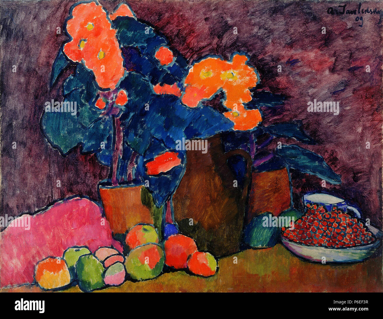 4 T 4 Alexej von Jawlensky - Cvetje, sadje in vrč Stock Photo - Alamy