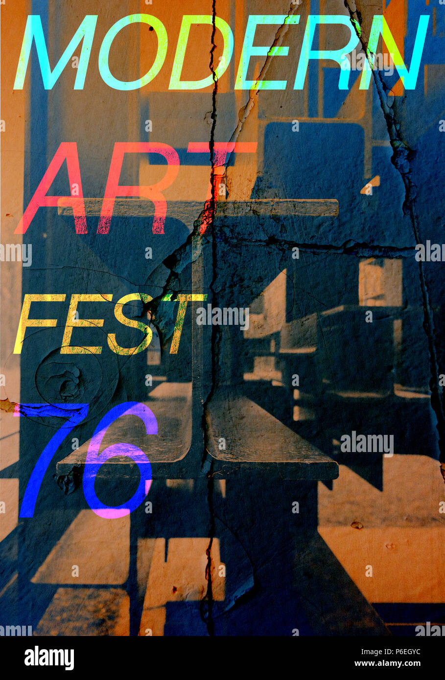 Modern art festival poster graphic design Stock Photo Alamy