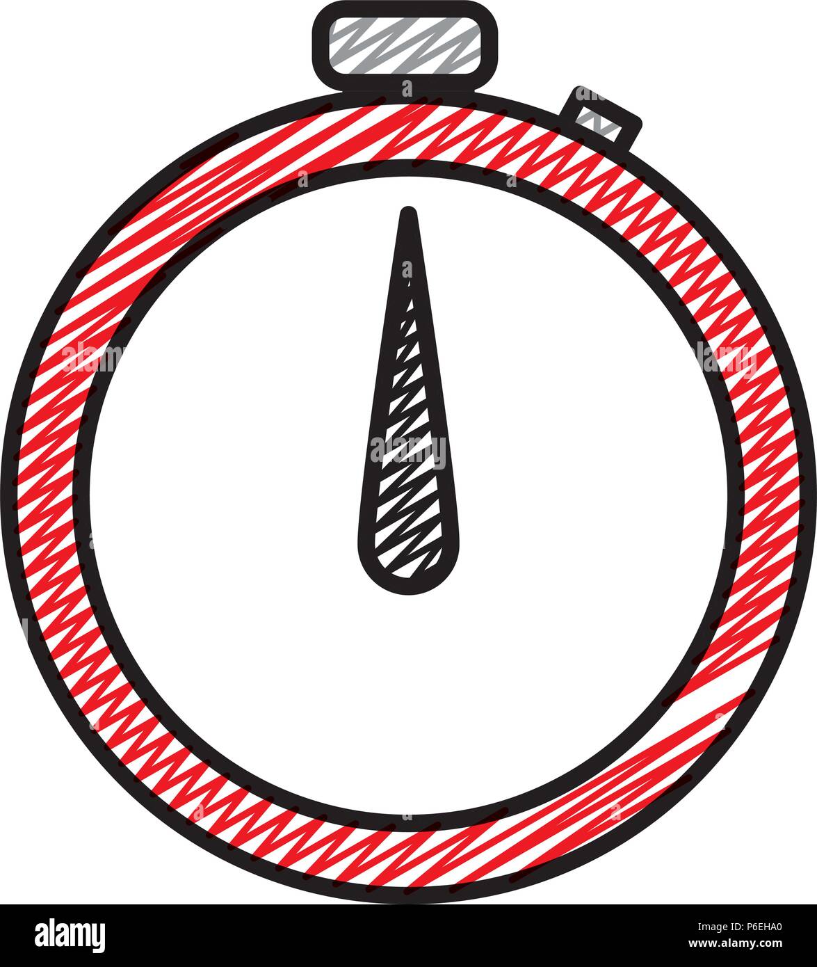 doodle chronometer measure time presicion object vector illustration