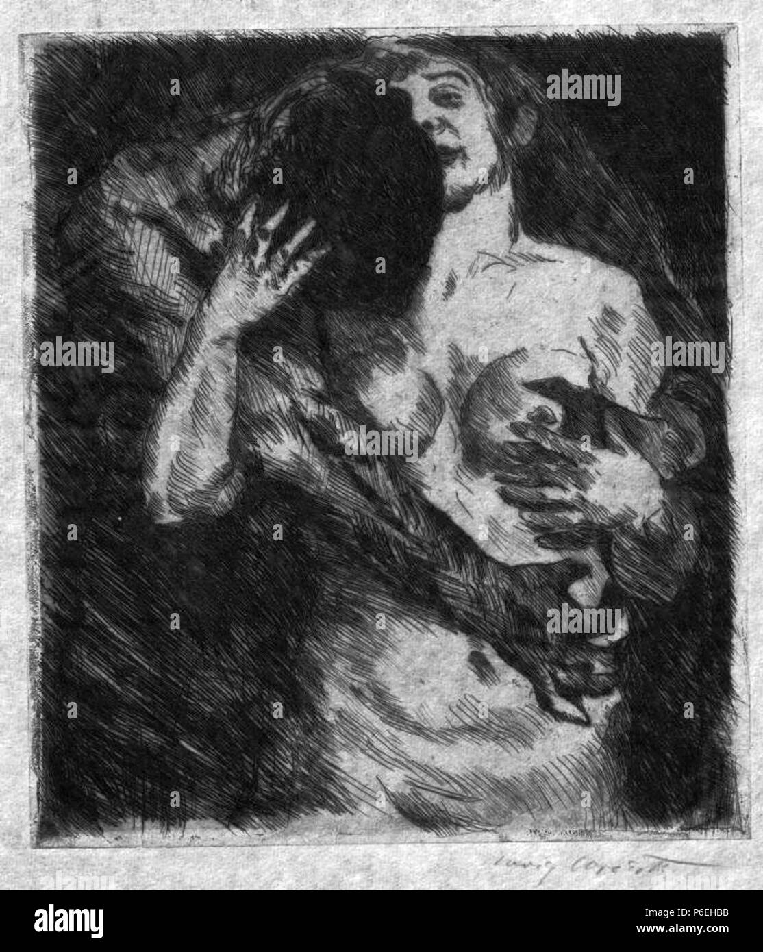. Umarmung. The Embrace. 5 April 1915 1 Corinth Umarmung Stock Photo