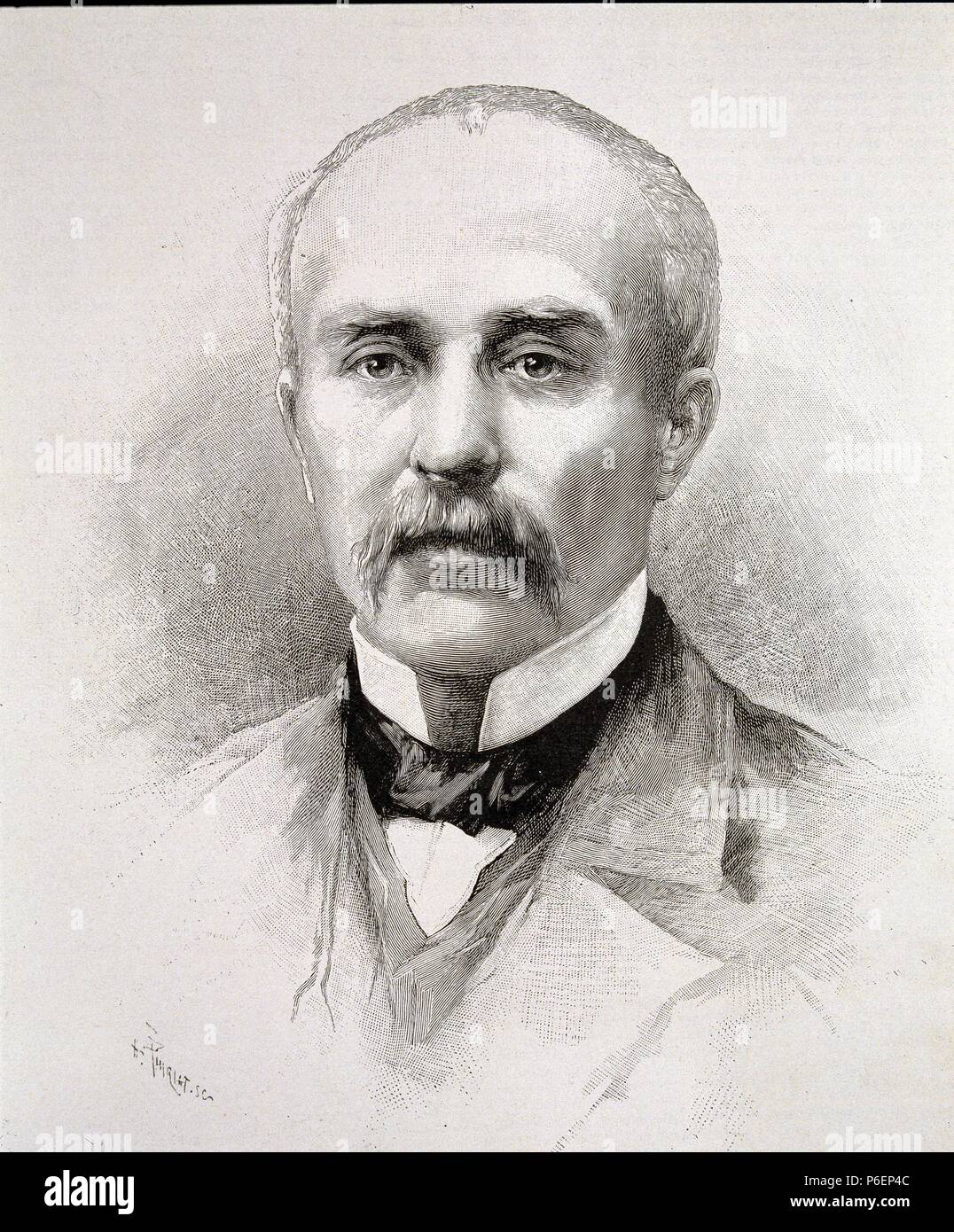 CLEMENCEAU, GEORGES. POLITICO FRANCES. 1841-1929. GRABADO DE L' ILLUSTRATION, A¿O 1893. Stock Photo
