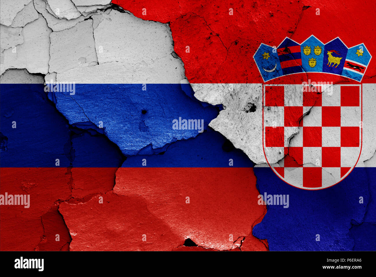 Croatian Vs. Russian Map Of Croatia And Russia