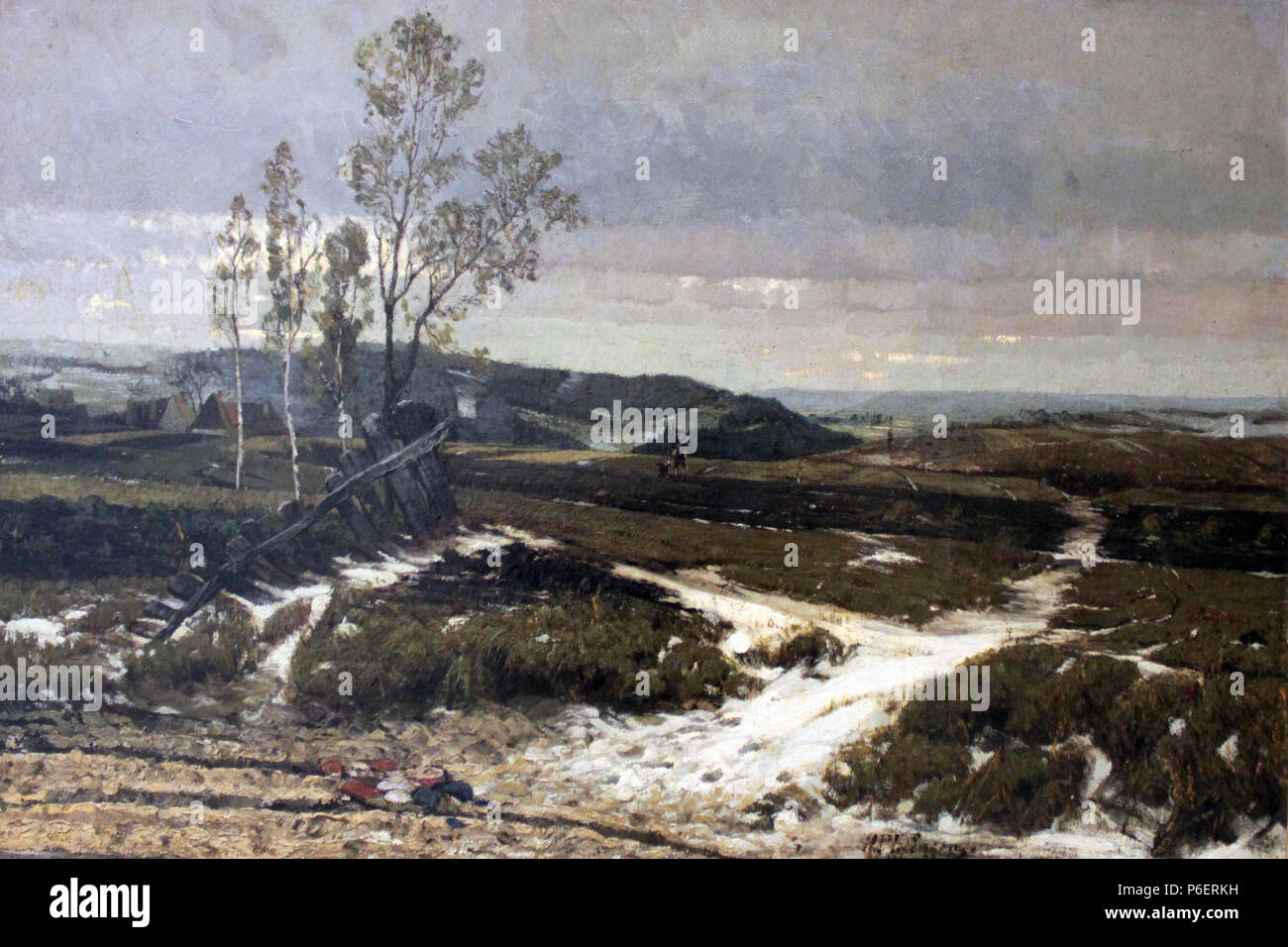 .  English: Winter Landscape near Weimar Deutsch: Winterlandschaft bei Weimar :     1873 1 1873 Feddersen Winterlandschaft bei Weimar anagoria Stock Photo
