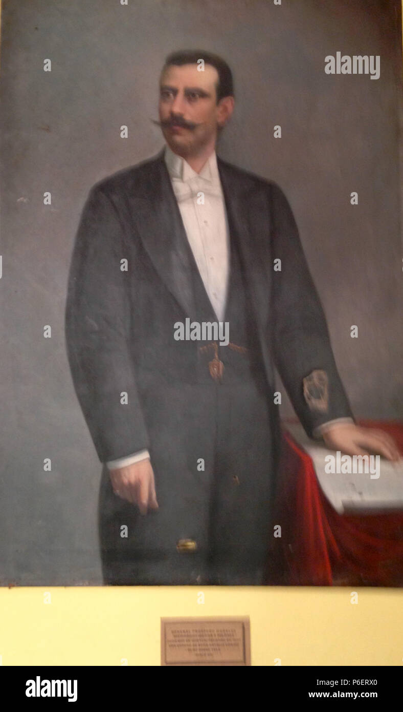 Español: Retrato de Próspero Morales en el museo nacional de Historia de Guatemala. 1893 70 Prosperomoralesmuseo2016 Stock Photo