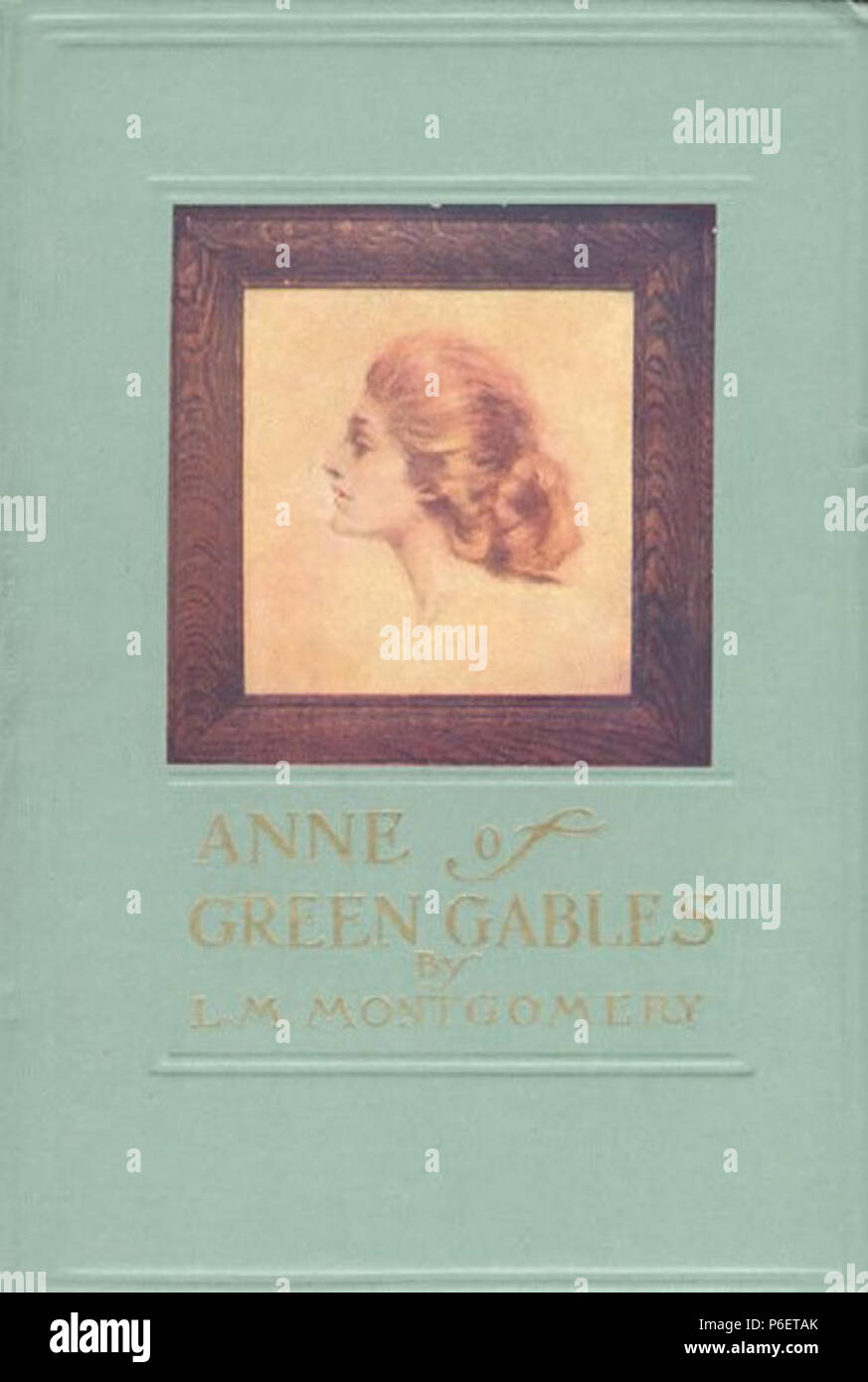 English: Cover of Anne of Green Gables by Lucy Maud Montgomery, published 1908. 1908 64 Montgomery Anne of Green Gables Stock Photo