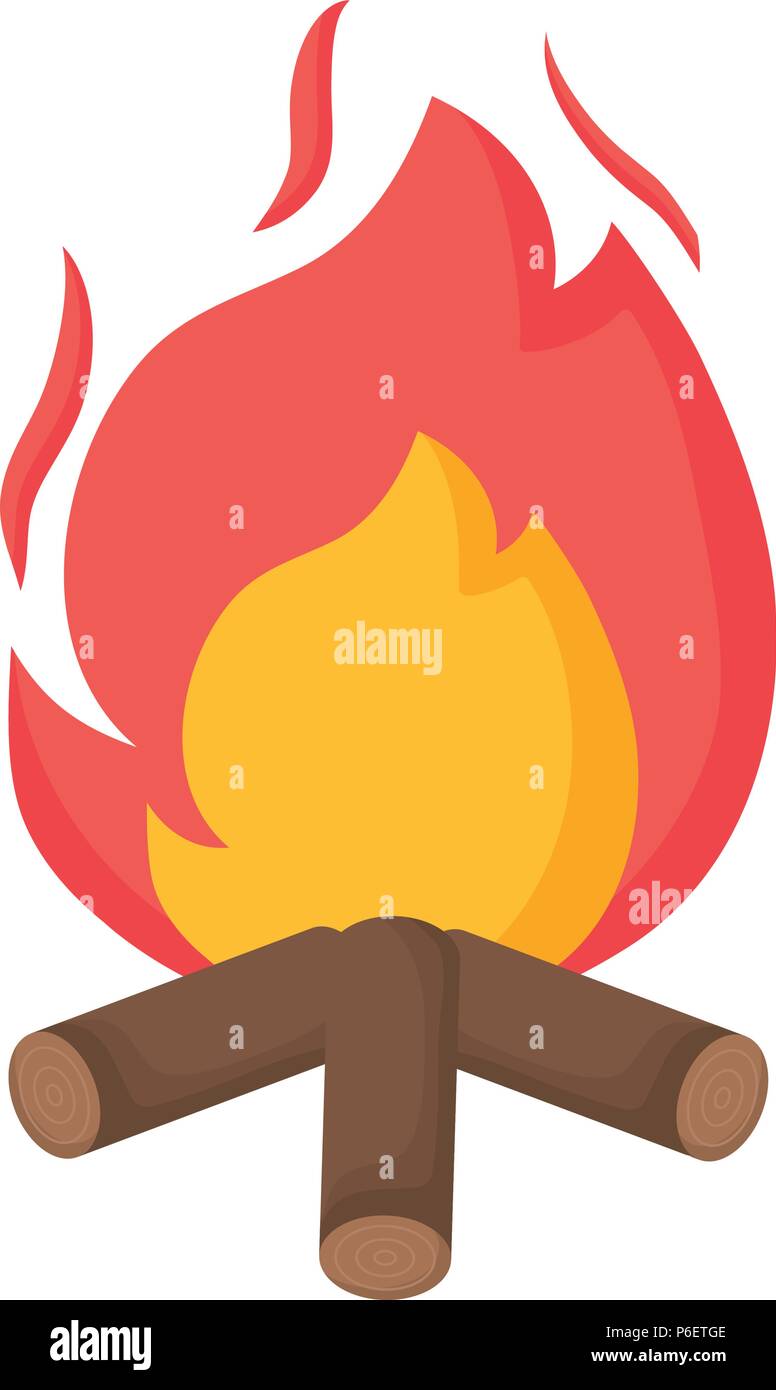 bonfire icon over white background, vector illustration Stock Vector ...