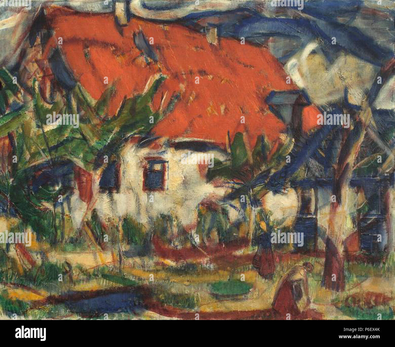 Haus In Soest Tempera Auf Leinwand 80 X 100 Cm 1916 10 Christian Rohlfs Haus In Soest 1916 Stock Photo Alamy