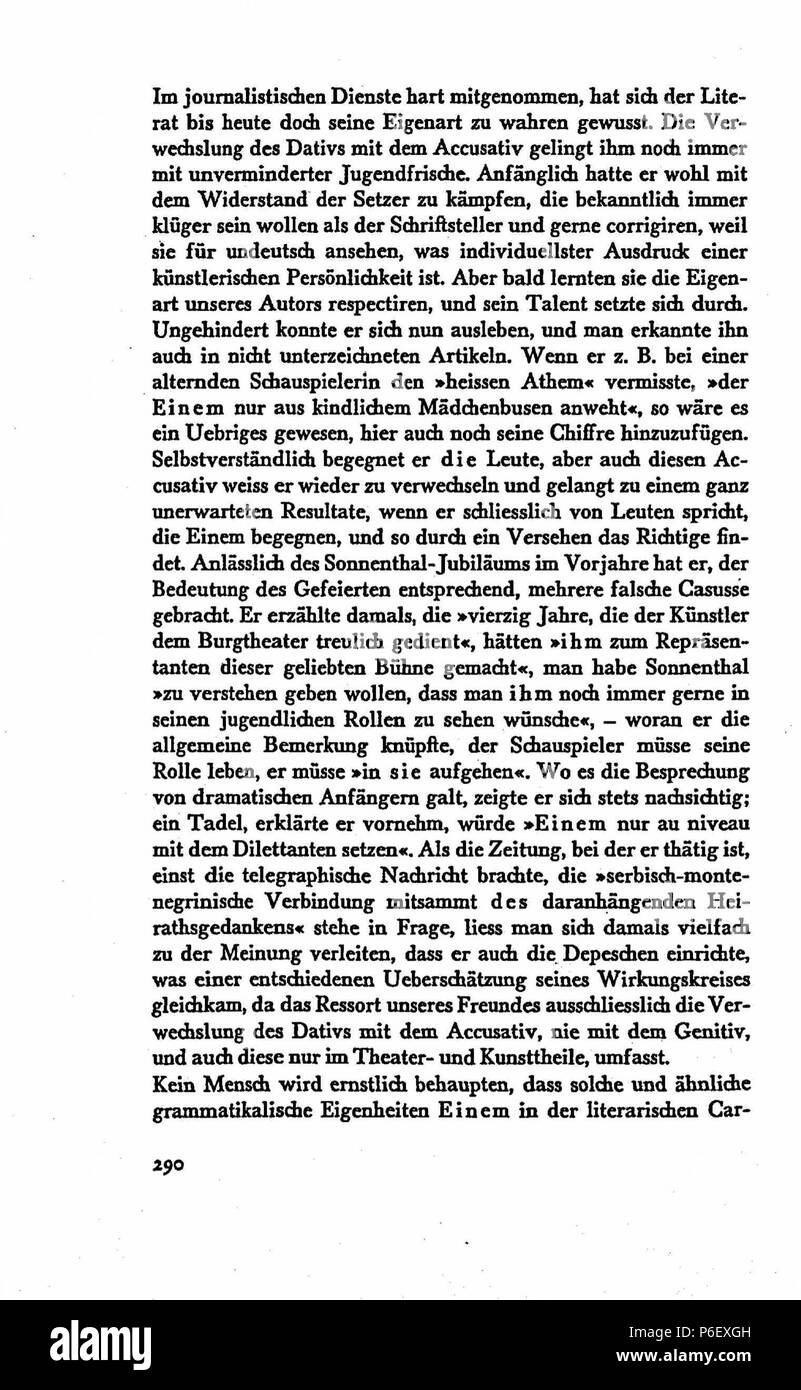 . Die Demolierte Literatur. Deutsch: Dies ist ein Scan des historischen Buches English: This is a scan of the historical document . N/A 12 De Die demolirte Literatur Kraus 36 Stock Photo