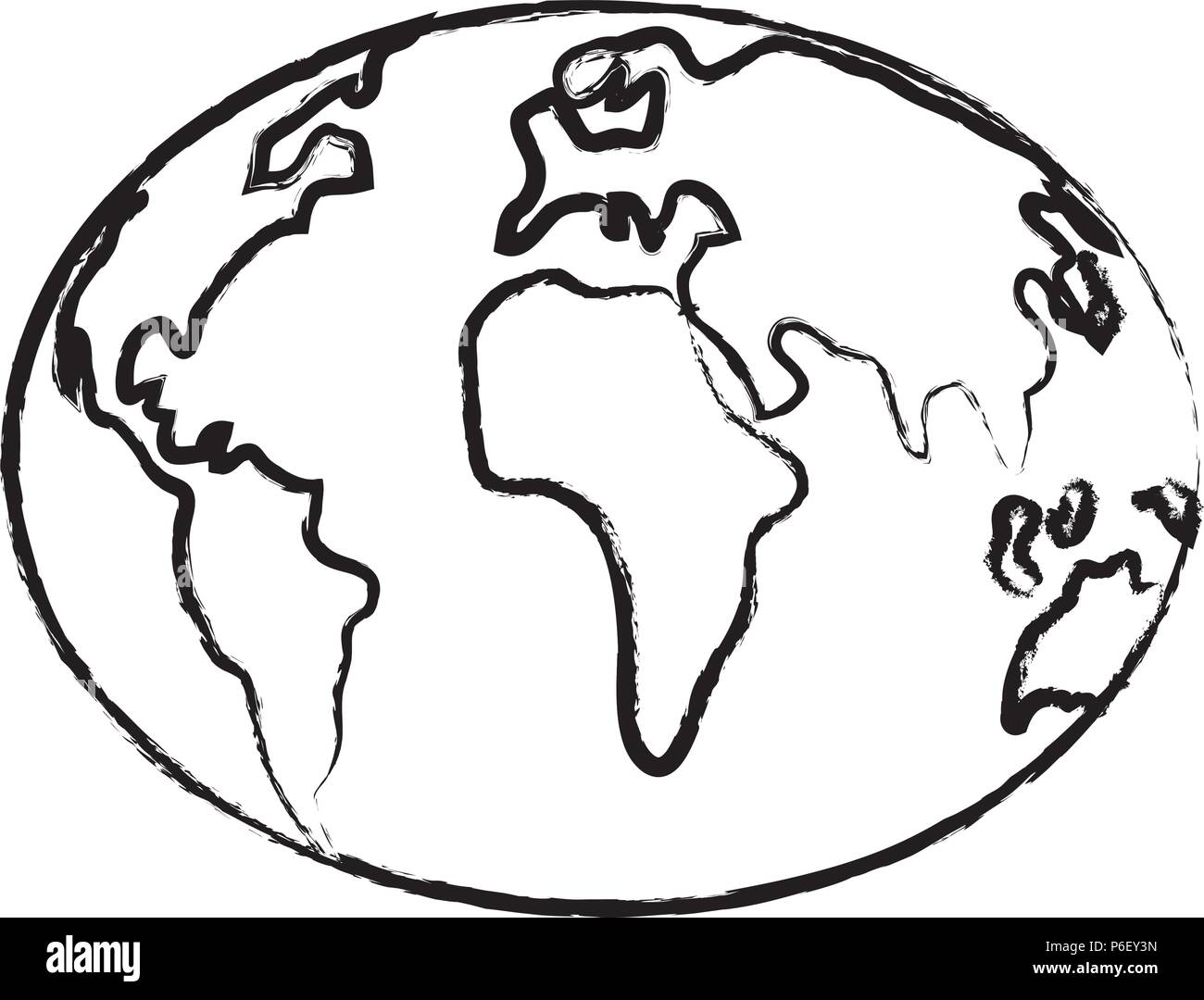 earth planet globe icon over white background, vector illustration ...