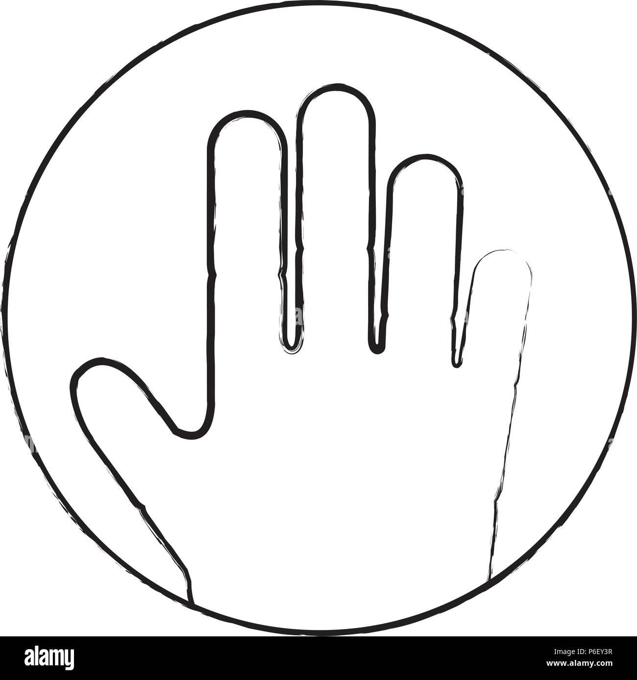 open hand icon over white background, vector illustration Stock Vector ...