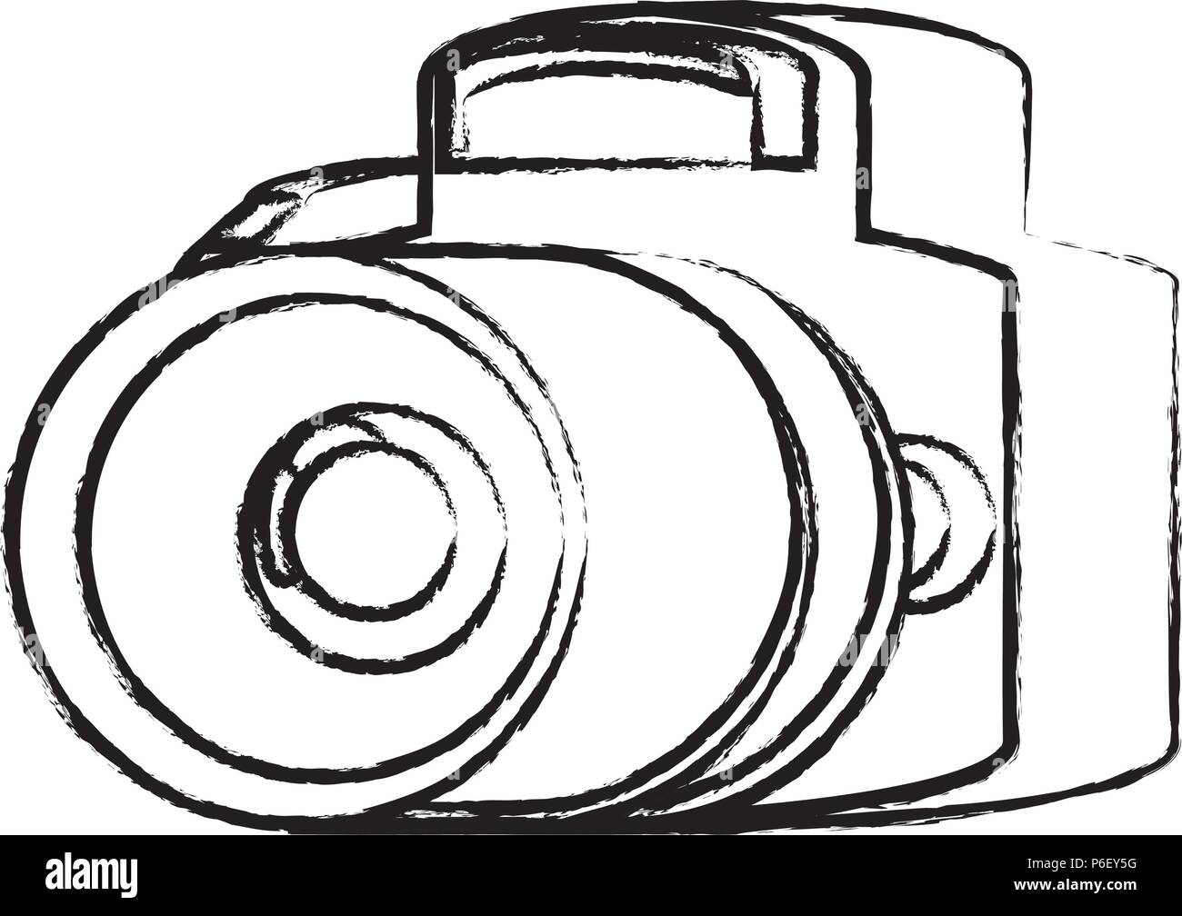 photographic camera icon over white background, vector illustration ...