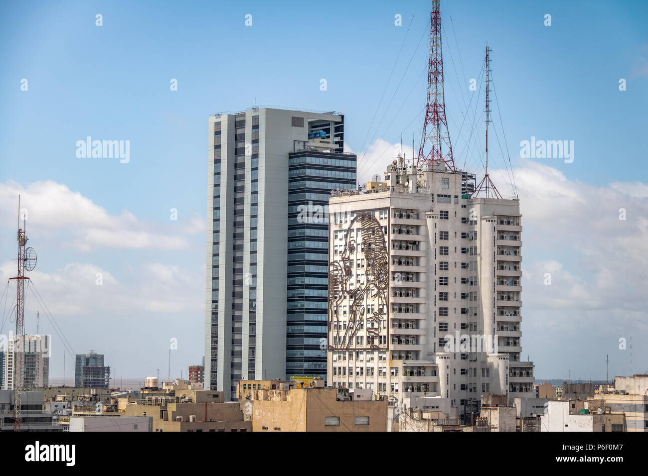 Aerial view of Buenos Aires and Ministry of Health Building - Buenos Aires, Argentina Stock Photo