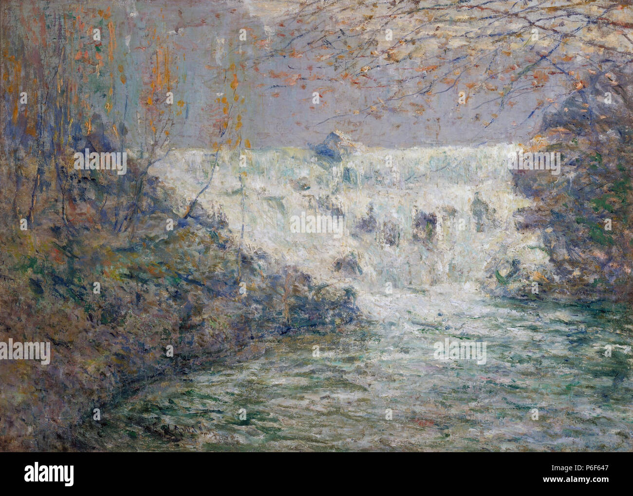 . The Waterfall, Shore's Mill, Tennessee  circa 1910 41 Ernest Lawson - The Waterfall, Shore's Mill, Tennessee Stock Photo