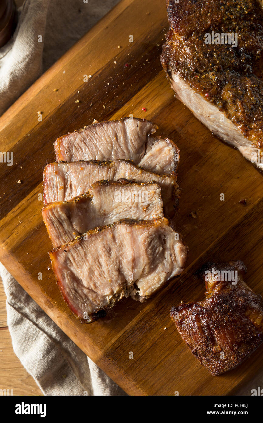 Roasted Pork Butt Shoulder with Salt and Pepper Stock Photo Alamy