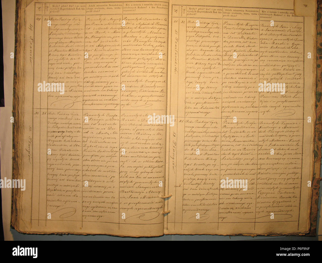 94 Šeduvos RKB 1835-1845 santuokos metrikų knyga 087 Stock Photo - Alamy