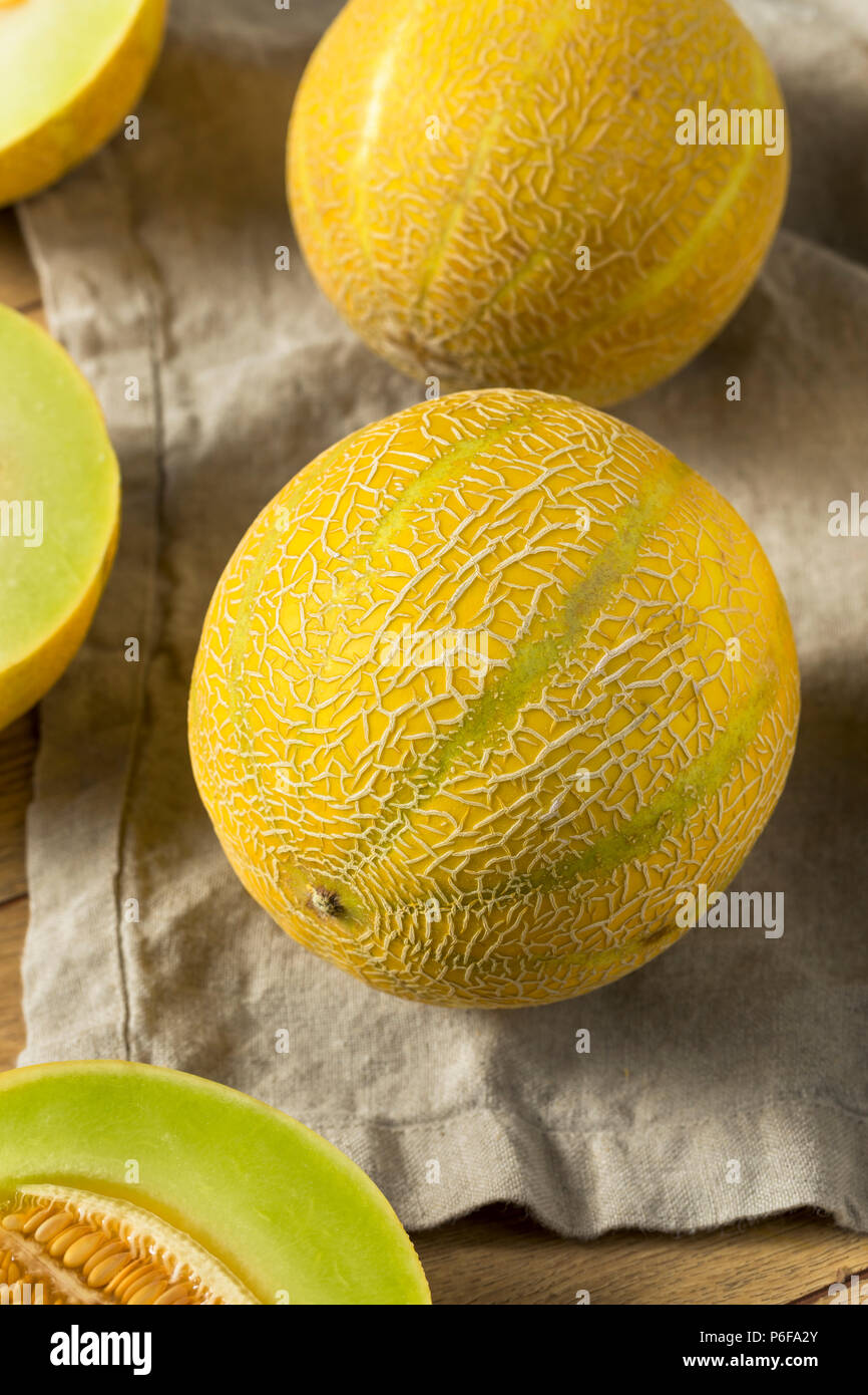 Raw Organic Lemon Drop Melon Ready to Eat Stock Photo Alamy