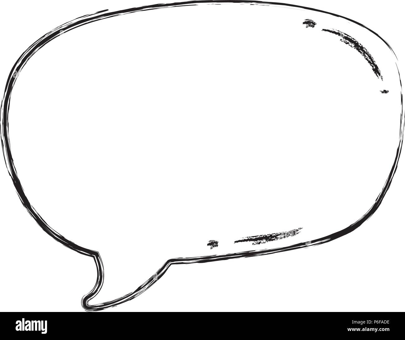 grunge chat bubble text message icon vector illustration Stock Vector ...