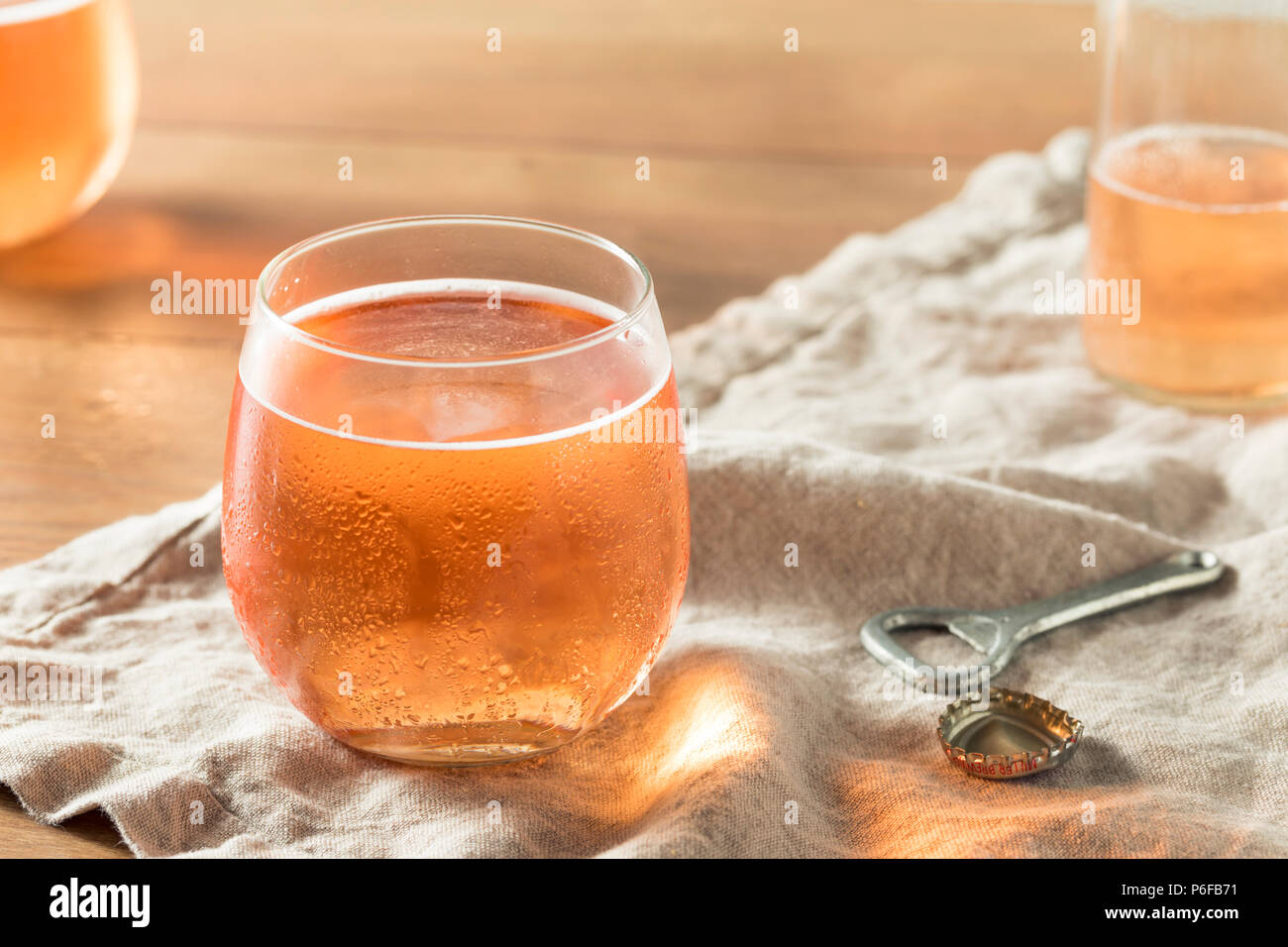 Alcoholic Sparkling Rose Cider in a Glass Stock Photo Alamy