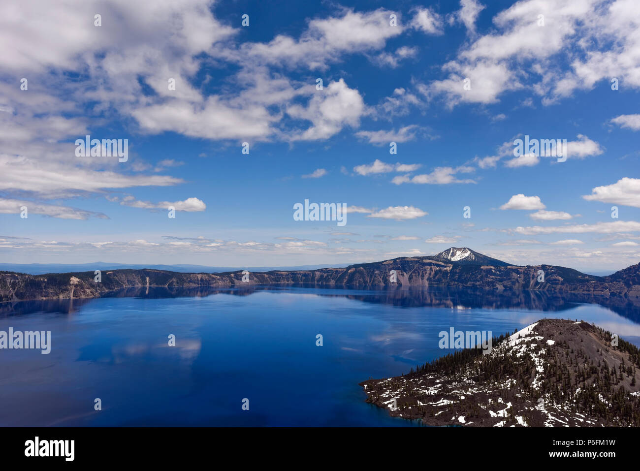 Scenic View of Crater Lake, Oregon, USA Stock Photo