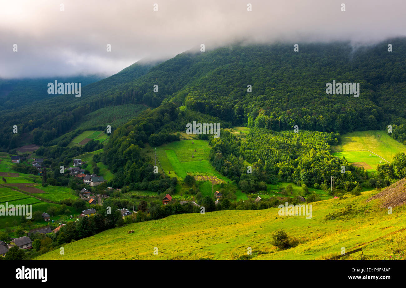 Village in carpathian mountains hi-res stock photography and images - Alamy