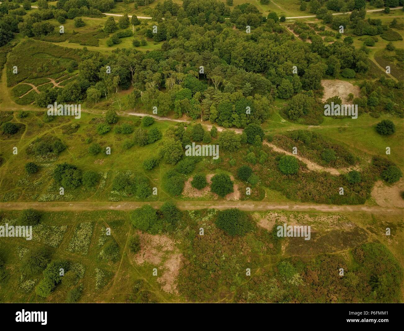 Aerial photography of a city parks Birmingham England Stock Photo