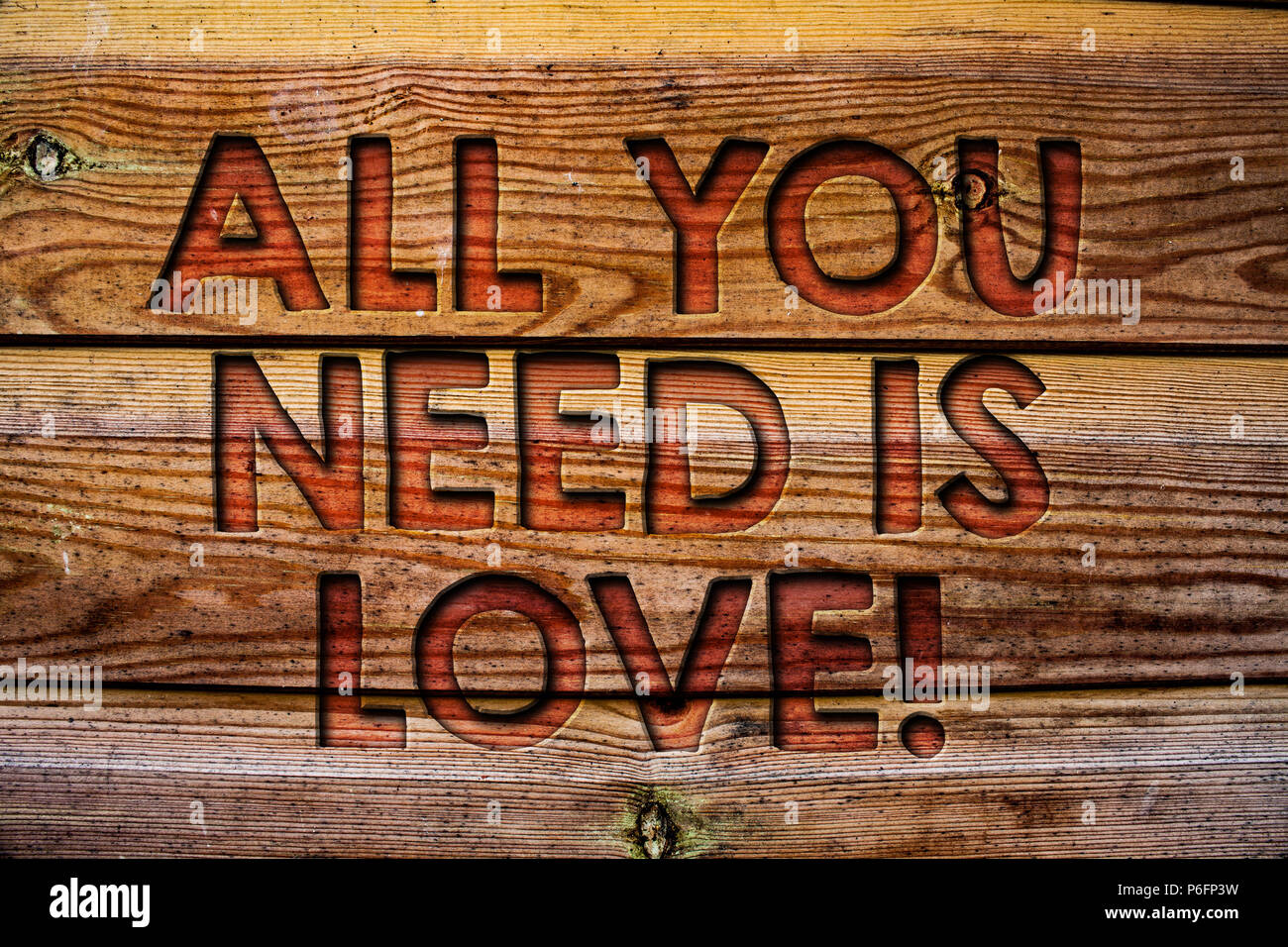 Handwriting Text All You Need Is Love Motivational Concept Meaning Deep Affection Needs Appreciation Romance Wooden Background Vintage Wood Board Wil Stock Photo Alamy