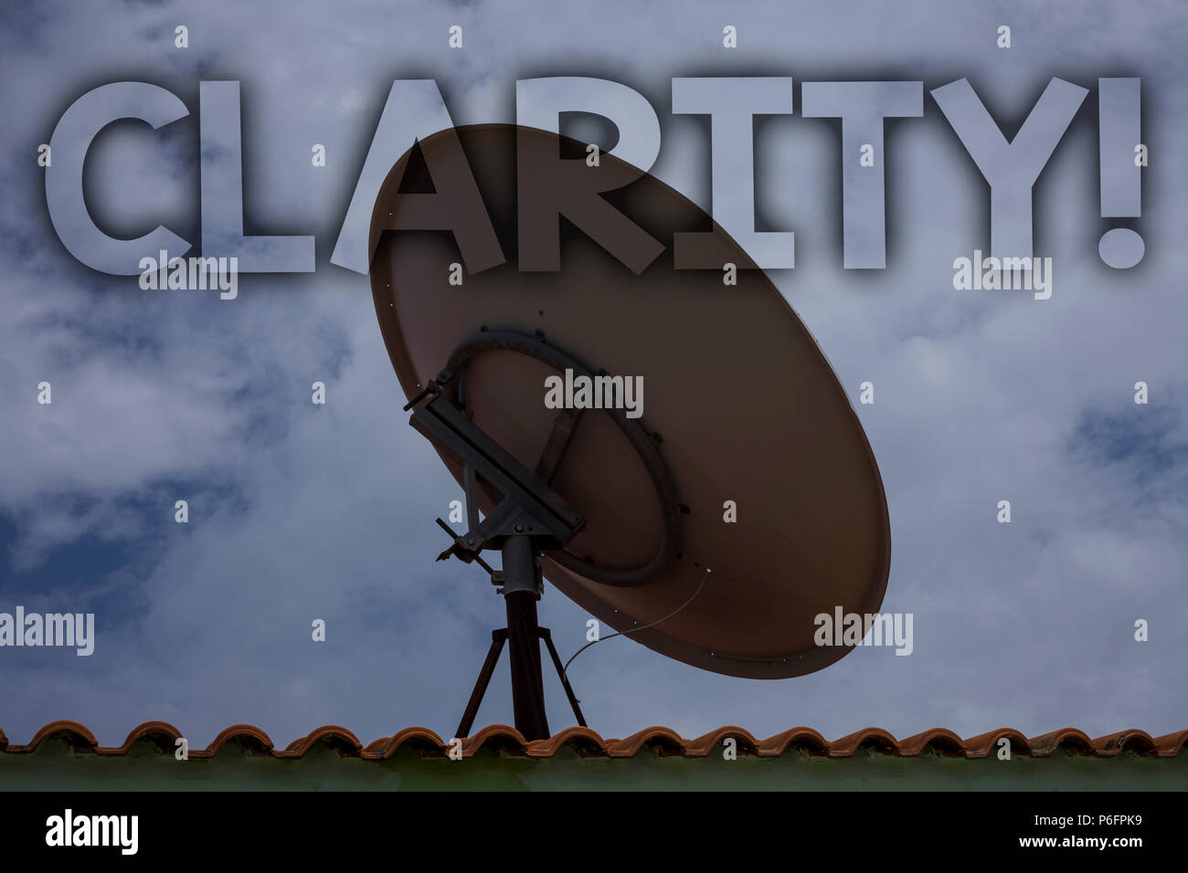 Conceptual hand writing showing Clarity. Business photo text Certainty Precision Purity Comprehensibility Transparency Accuracy Ideas messages televis Stock Photo