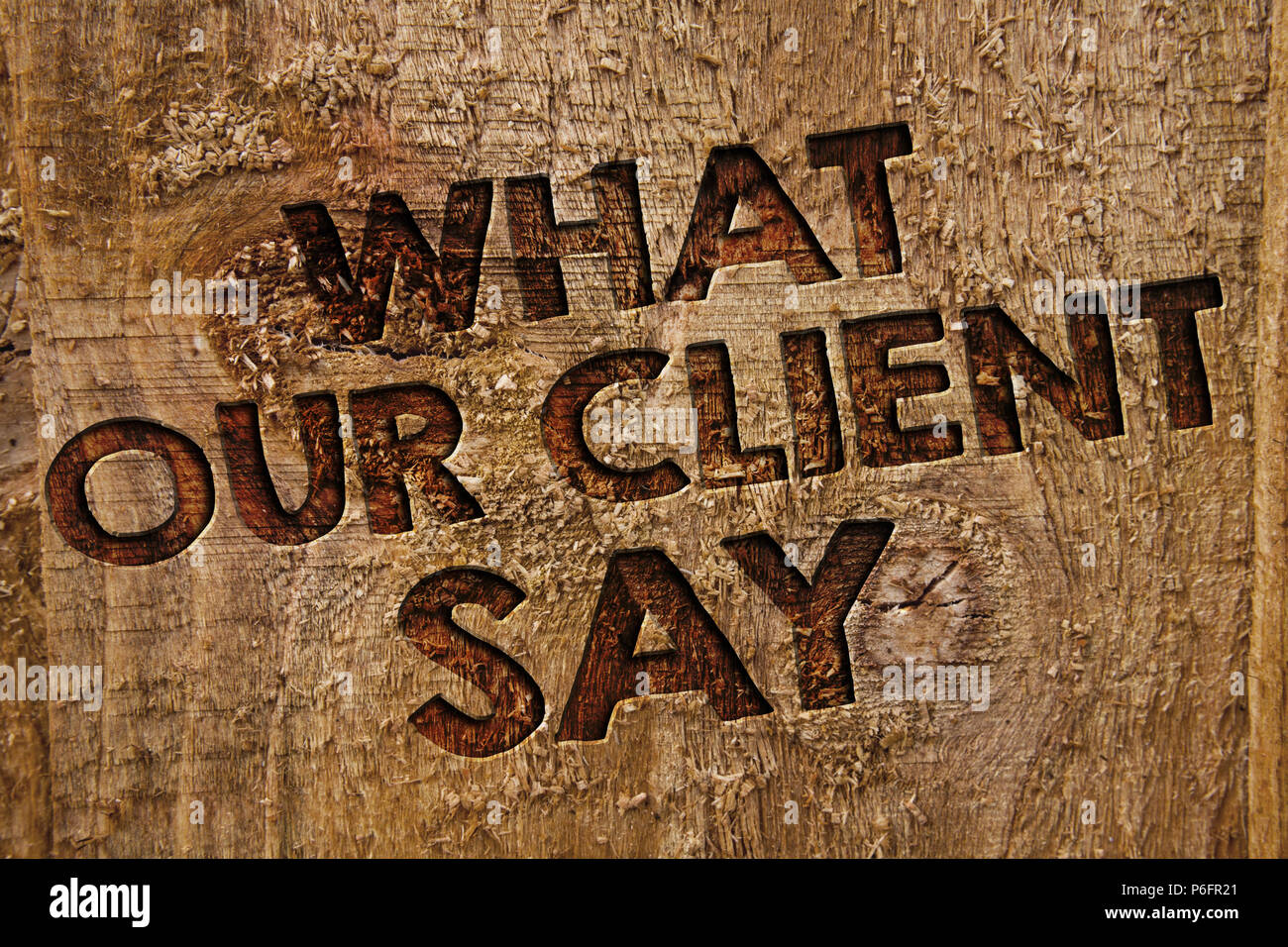 Word Writing Text What Our Client Say Business Concept For