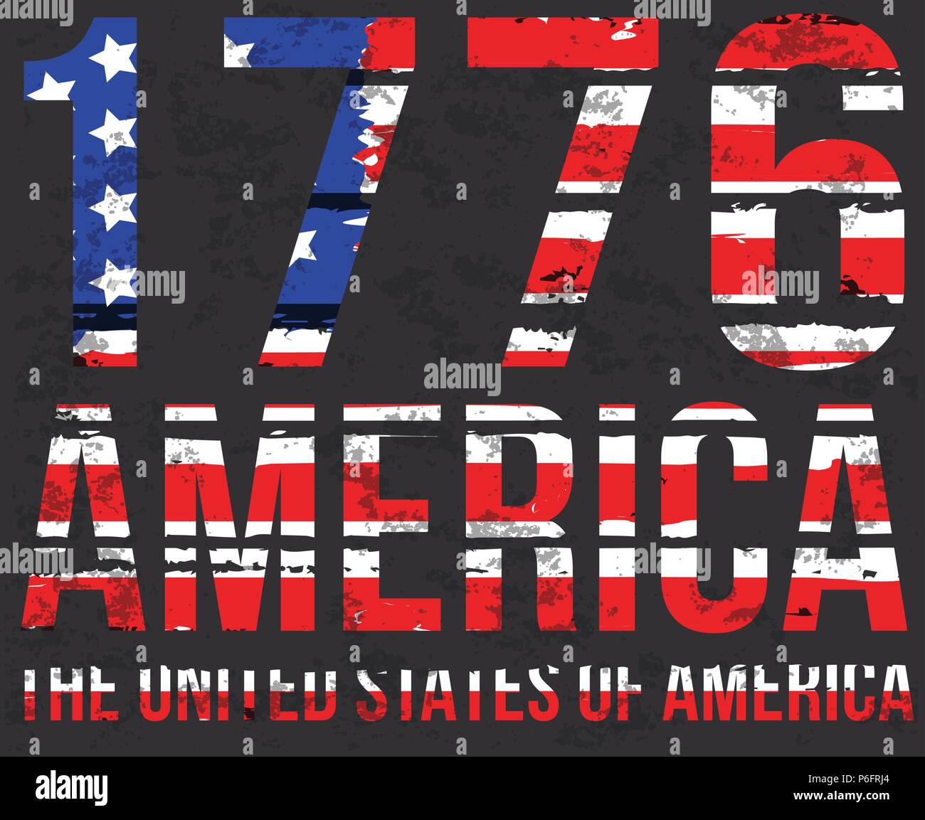 American grunge flag. An american grunge flag for a background of a poster. Stock Vector