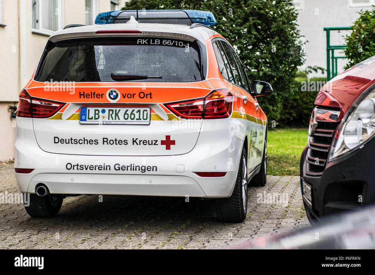 Einsatz zur Unterstützung des Rettungsdienstes Stock Photo