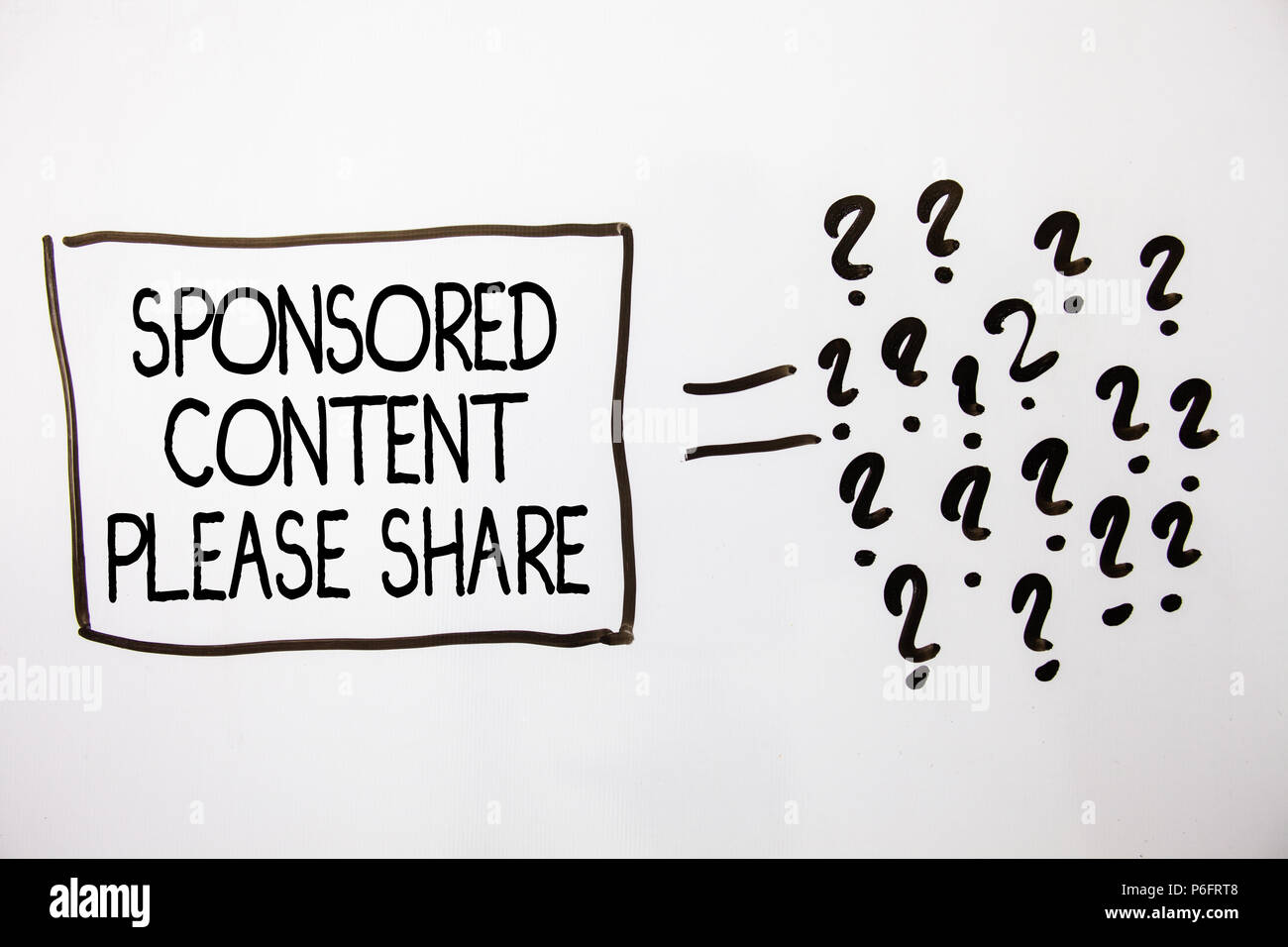 Text sign showing Sponsored Content Please Share. Conceptual photo ...