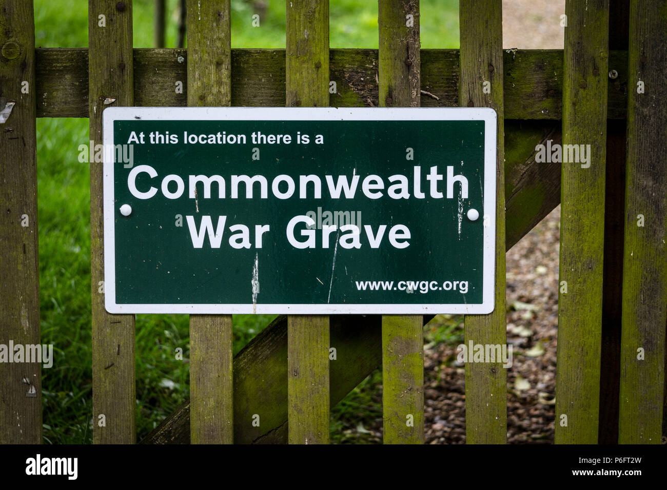 Commonwealth war graves commission sign hi-res stock photography and ...