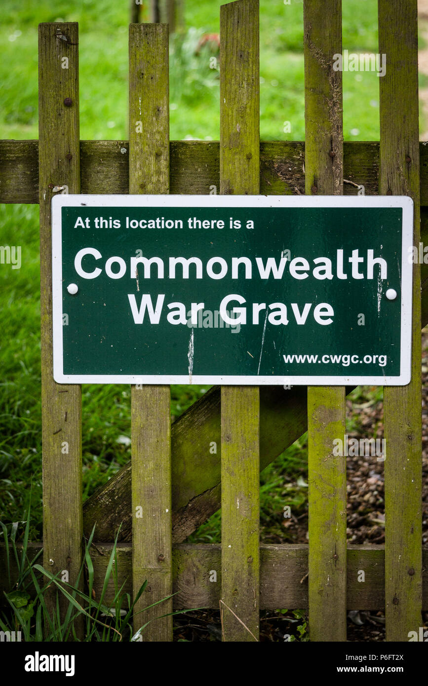 Commonwealth war graves commission sign hi-res stock photography and ...