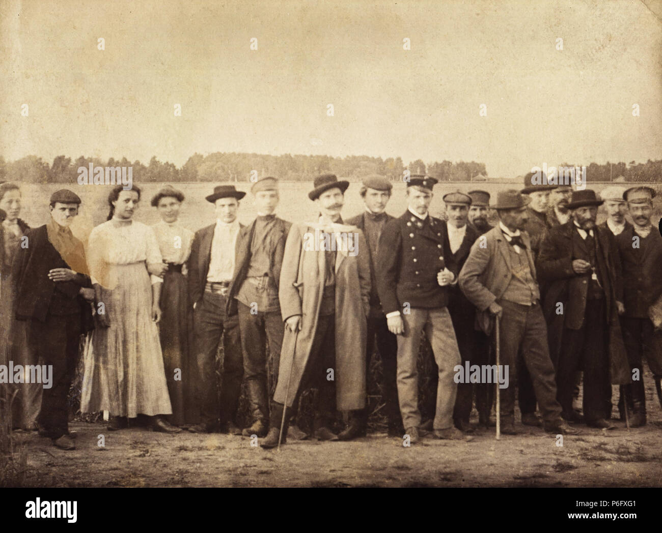 Vintage photo. Portrait of Russian society before revolution, Russia 1910s Stock Photo