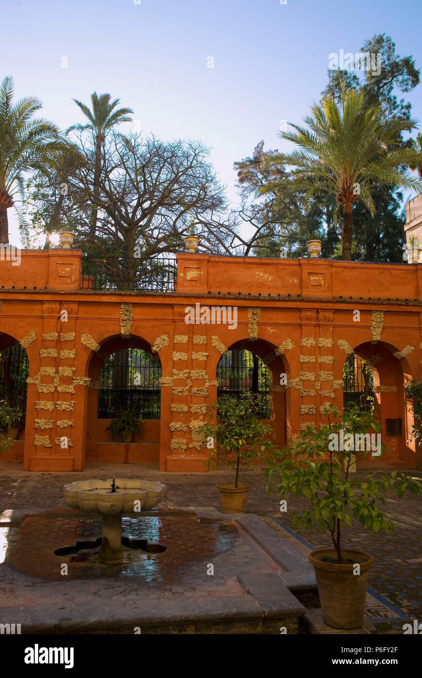 Jardín de Troya, Royal Palace Gardens, Alcázar, Sevilla, Andalusia, Spain Stock Photo