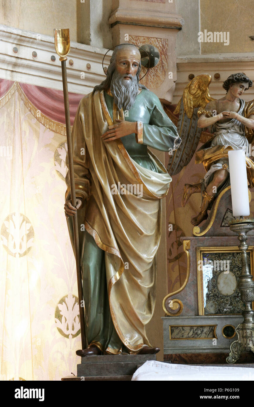 Saint Joachim, statue on the main altar in Church of Assumption of