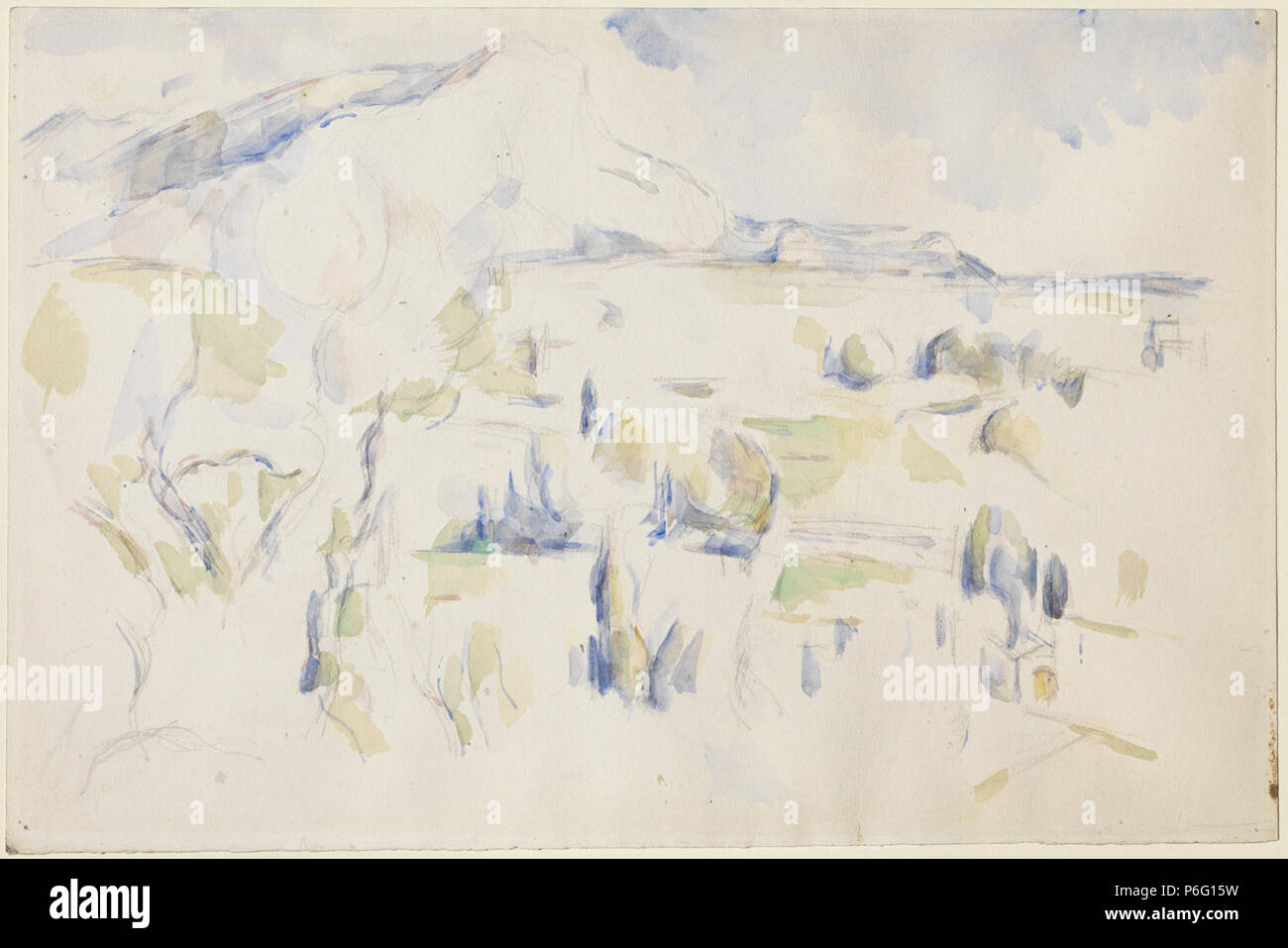 1900, Cézanne, Mont Sainte Victoire. Stock Photo