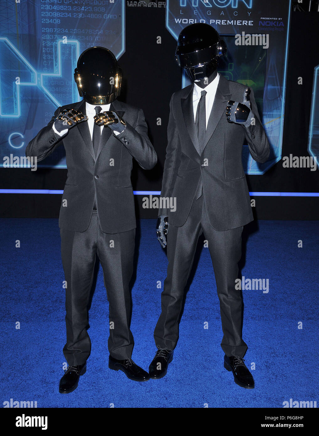 Daft Punk    - Tron: Legacy Premiere at the El Capitan Theatre In Los Angeles.a Daft Punk 09  Event in Hollywood Life - California, Red Carpet Event, USA, Film Industry, Celebrities, Photography, Bestof, Arts Culture and Entertainment, Topix Celebrities fashion, Best of, Hollywood Life, Event in Hollywood Life - California, Red Carpet and backstage, ,Arts Culture and Entertainment, Photography,    inquiry tsuni@Gamma-USA.com ,  Music celebrities, Musician, Music Group, 2010 Stock Photo