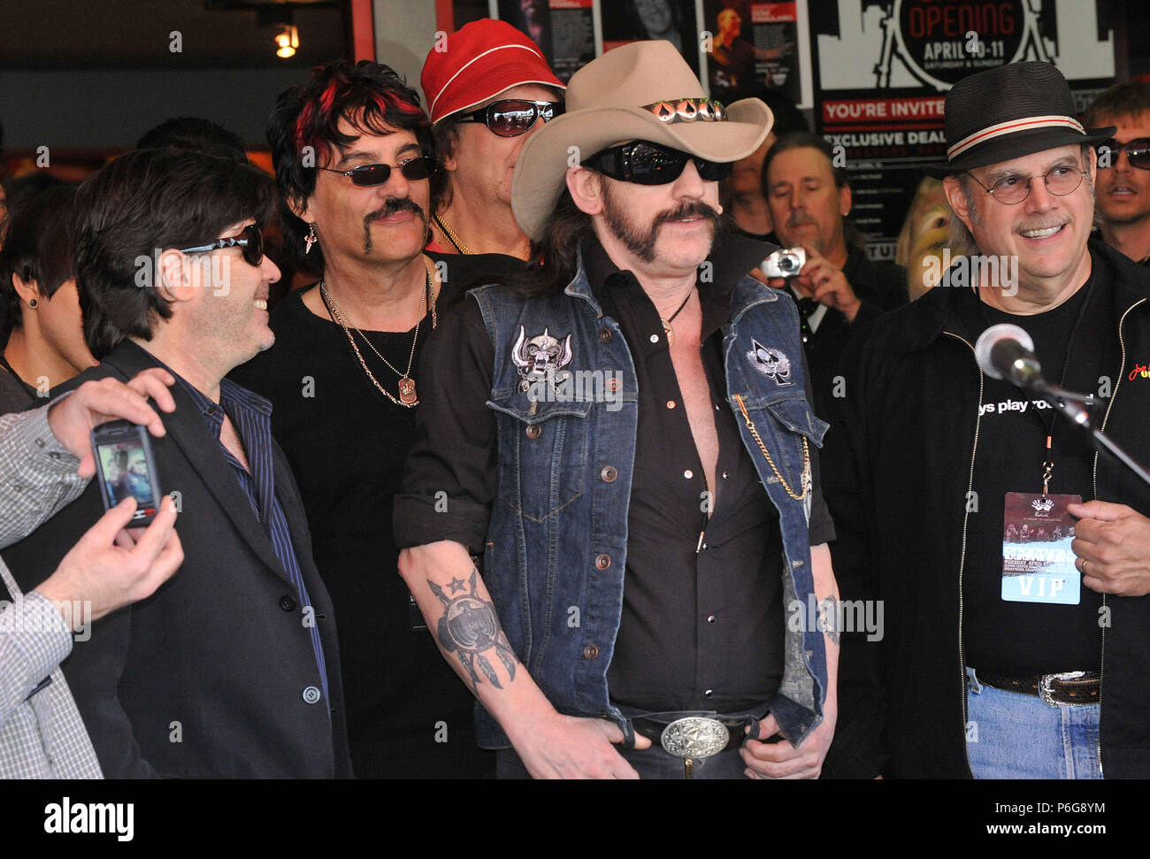 Carmine Appice   Lemmy Kilmister  32   - Rudolf Schenker, Klaus Meine, Matthias Jabs, James Kottak and Pawel Maciwoda of the Scorpions will be inducted into HollywoodÕs RockWalk at the guitar Center In Los Angeles.Carmine Appice   Lemmy Kilmister  32  Event in Hollywood Life - California, Red Carpet Event, USA, Film Industry, Celebrities, Photography, Bestof, Arts Culture and Entertainment, Topix Celebrities fashion, Best of, Hollywood Life, Event in Hollywood Life - California, Red Carpet and backstage, ,Arts Culture and Entertainment, Photography,    inquiry tsuni@Gamma-USA.com ,  Music cele Stock Photo
