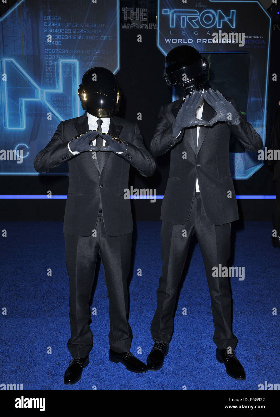 Daft Punk  - Tron: Legacy Premiere at the El Capitan Theatre In Los Angeles.Daft Punk 19  Event in Hollywood Life - California, Red Carpet Event, USA, Film Industry, Celebrities, Photography, Bestof, Arts Culture and Entertainment, Topix Celebrities fashion, Best of, Hollywood Life, Event in Hollywood Life - California, Red Carpet and backstage, ,Arts Culture and Entertainment, Photography,    inquiry tsuni@Gamma-USA.com ,  Music celebrities, Musician, Music Group, 2010 Stock Photo