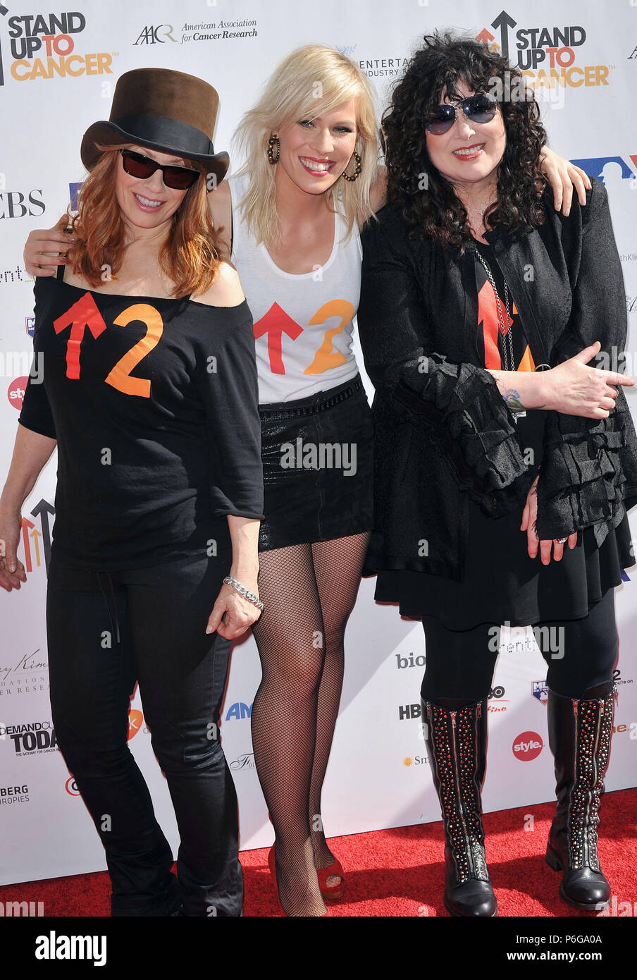 Nancy Wilson, Natasha Bedingfield, Ann Wilson 118.jpg Stand Up To Cancer event on the Sony Lot In Los Angeles.Nancy Wilson, Natasha Bedingfield, Ann Wilson 118  Event in Hollywood Life - California, Red Carpet Event, USA, Film Industry, Celebrities, Photography, Bestof, Arts Culture and Entertainment, Topix Celebrities fashion, Best of, Hollywood Life, Event in Hollywood Life - California, Red Carpet and backstage, ,Arts Culture and Entertainment, Photography,    inquiry tsuni@Gamma-USA.com ,  Music celebrities, Musician, Music Group, 2010 Stock Photo