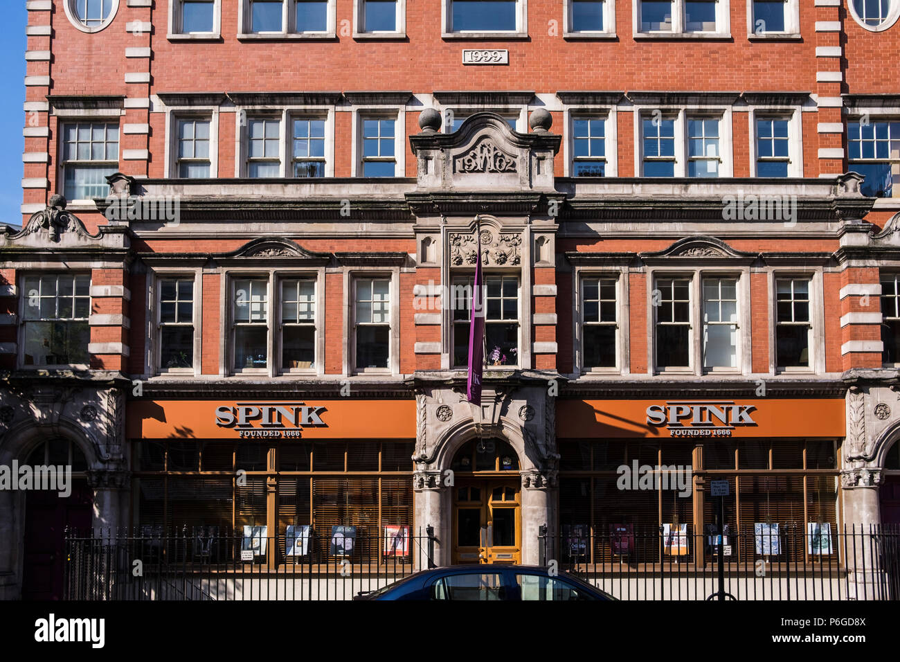 Spink & Son auction house, Southampton Row, London, England, U.K. Stock Photo