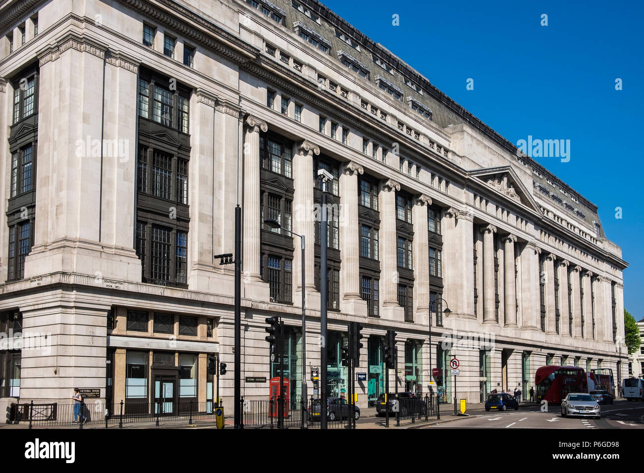 Victoria House was constructed in the 1920s, and for many decades occupied by the Liverpool Victoria Friendly Society, London, England, U.K. Stock Photo
